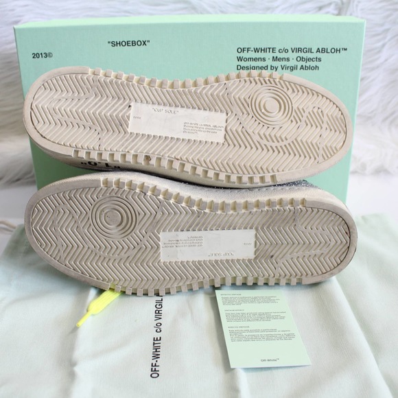 Off-White Glitter Arrow 2.0 Sneaker in Silver & White - Picture 10 of 15